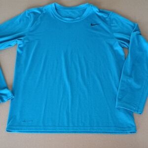 Nike Turquoise Long Sleeve Performance Top